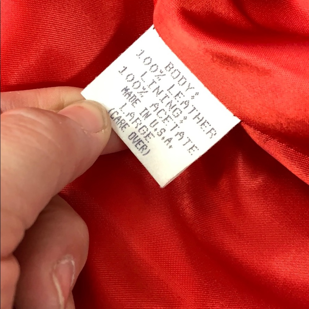 Vintage John Michael Red Leather Jacket - Picture 5 of 5